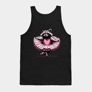 Cute Raccoon Ballet Dance Funny Ballet Tank Top